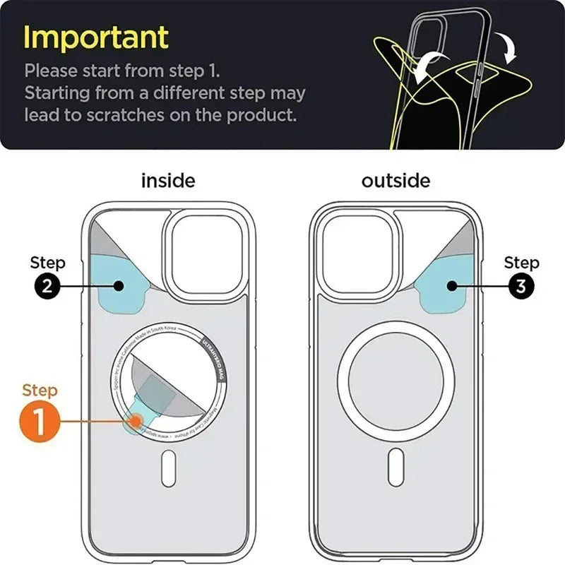 VYROX Coque Magnétique Transparente MagSafe – Protection iPhone 11 12 13 14 15 16 17